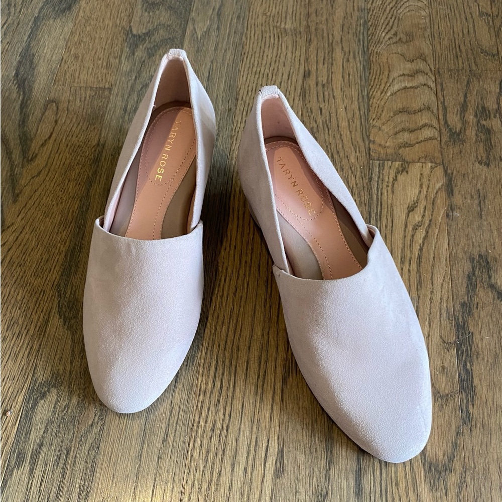 TARYN ROSE | Size 5.5 Pink suede shoes. New condition. Luxury comfort footwear.